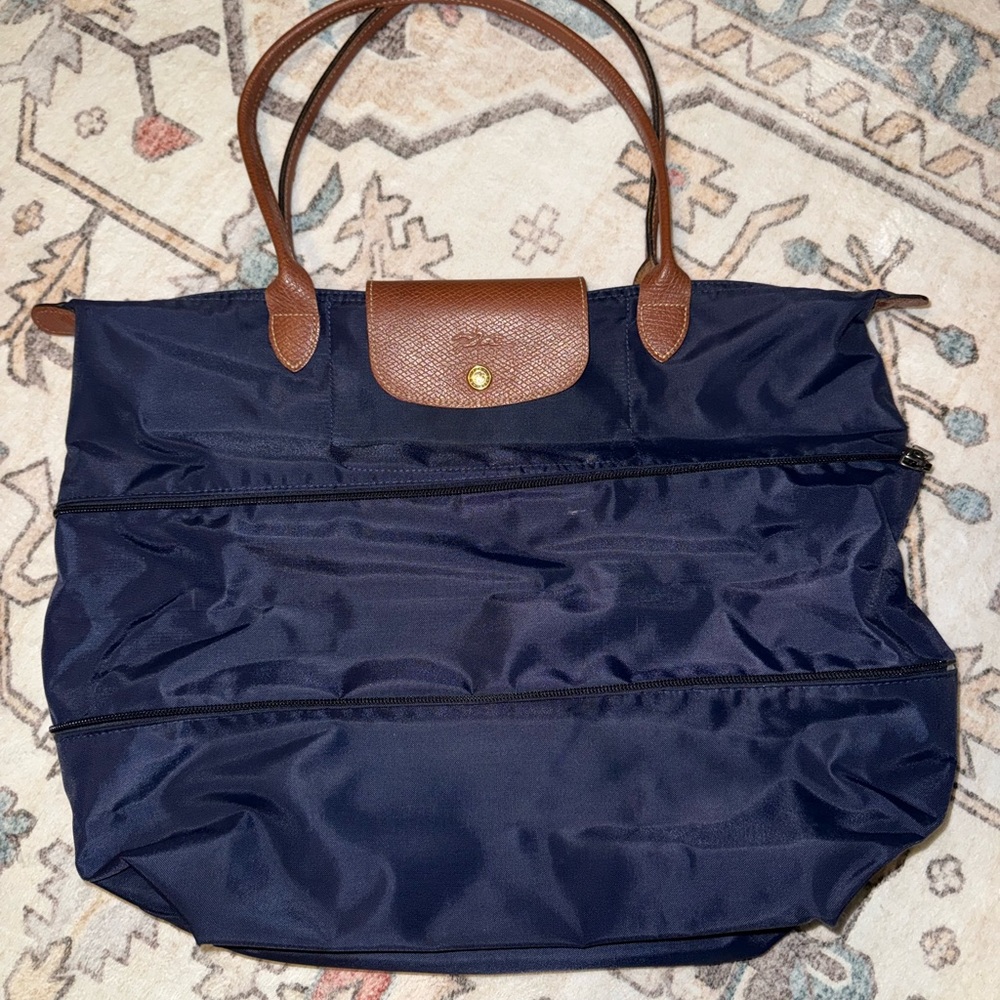 LONGCHAMP Le Pliage Expandable Travel bag, Navy Tote, Weekender